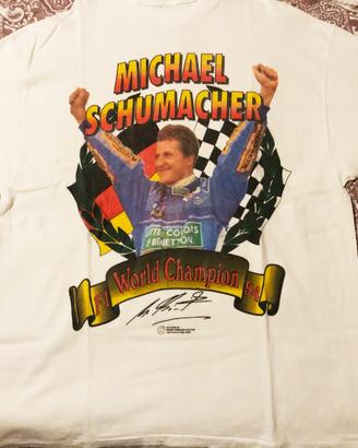 Maglietta vintage Michael Schumacher F1 World Cham