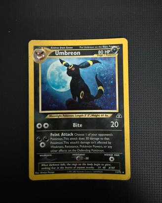 Carta Pokémon umbreon 13/75 holo neo discovery