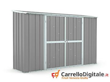 Casetta in lamiera esterno 307x100 grigio chiaro
