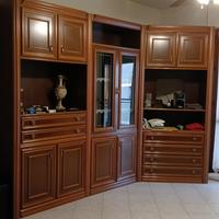 PARETE SOGGIORNO LEGNO NOCE