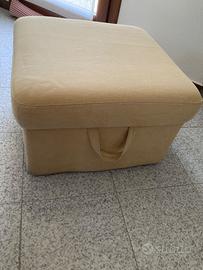 pouf-poggiapiedi con contenitore