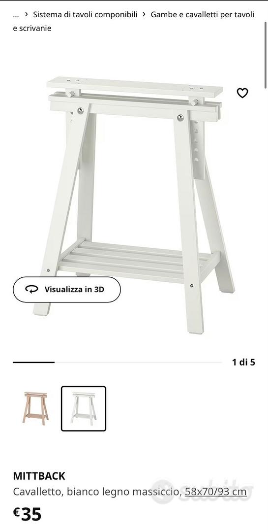 MITTBACK Tréteau, bouleau, 58x70/93 cm - IKEA