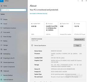 Laptop core i7-6700HQ