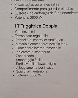 Friggitrice doppia Princess 6L 3600W – NUOVA 