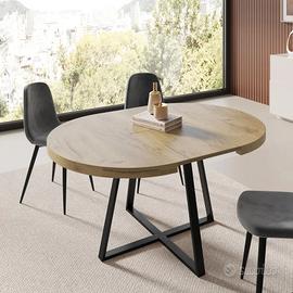 Tavolo da pranzo rotondo allungabile 110-158x110cm