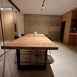 tavolo nuovo fatto a mano in rovere