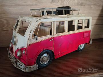 Grande Modellino Hippie Bus Volkswagen Metallo 24 