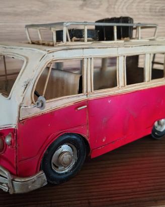Grande Modellino Hippie Bus Volkswagen Metallo 24 
