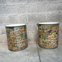 BIDONE CONTENITORE DECOUPAGE DISNEY SECCHIO BAULE