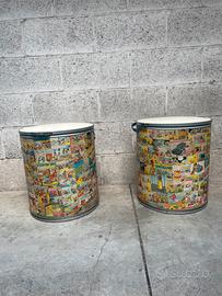 BIDONE CONTENITORE DECOUPAGE DISNEY SECCHIO BAULE