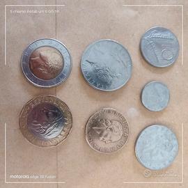 7 monete in lire italiane