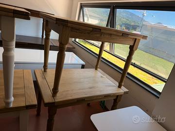 Tavoli  allungabili biscottini  in legno massello