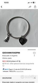 Bracciale rigido argento Raspini