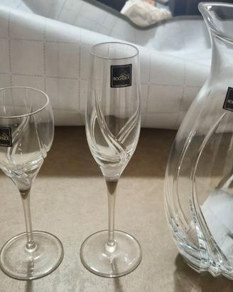 Servizio 36 calici + caraffa cristallo Rogaska