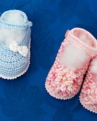 Scarpine uncinetto  per bimbe