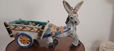 asinello vintage in ceramica