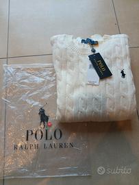 Maglione bianco Ralph Lauren Taglia M