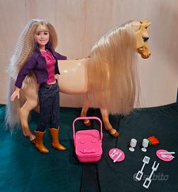 barbie Hanna Montana e cavallo Nibbles