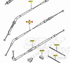 Cavo gas chiusura Kawasaki GPZ RX 1000 540121296