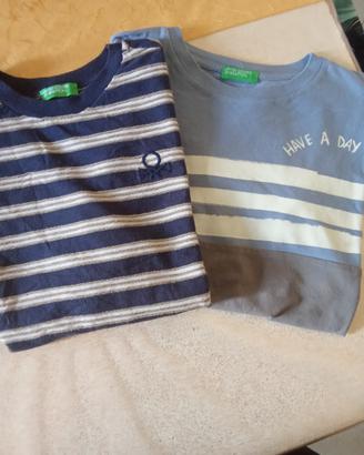 due magliette Benetton bambino 8-9