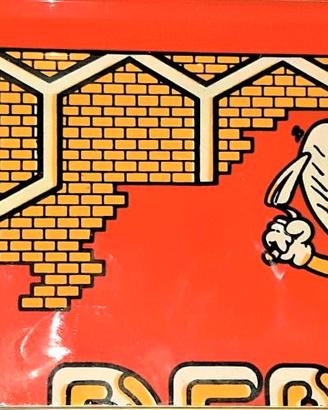 Vetro x cabinato  videogioco da bar,  vintage '80