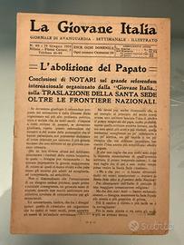 giornale originale la giovane italia  19/6/1910