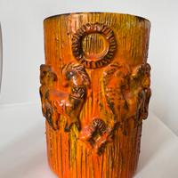 Vaso vintage in ceramica italiana Bitossi cavalli