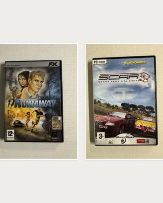 Lotto giochi PC Runaway e SCAR Alfa Romeo