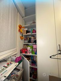 colonna libreria con anta sotto + vani a giorno