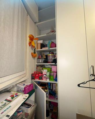 colonna libreria con anta sotto + vani a giorno
