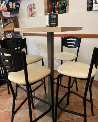 Tavoli alti con sgabelli