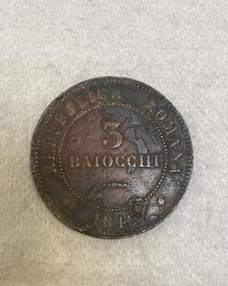 Moneya antica 3 Baiocchi 1849