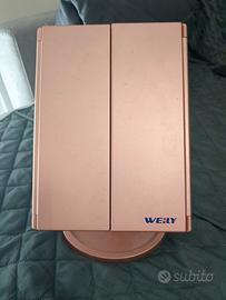 specchio con luce e ricarica USB per trucco