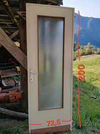 Porta interna vintage con vetro