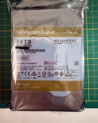 Hard disk HDD Western Digital Gold da 16TB