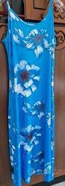 Abito lungo estivo azzurro a fiori / Maxi dress fl