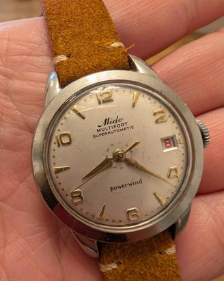 orologio vintage Mido Multifort Powerwind uomo