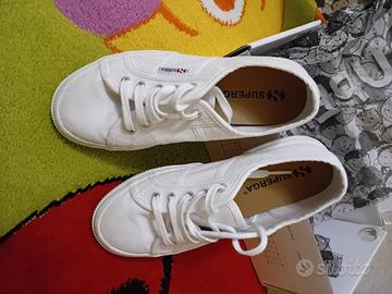 Scarpe Superga bambino usate n°34, bianche