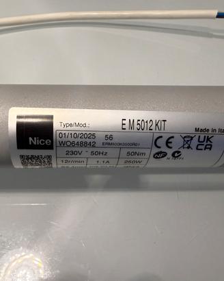 NICE Motore tubolare per tapparelle EM 5012 KIT