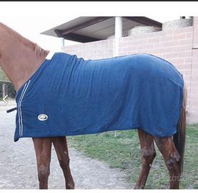 Coperta in spugna cavallo blu