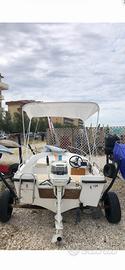 Barca open con motore e carrello