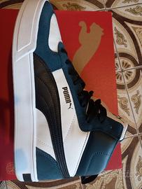 Scarpe alte PUMA, bianche, nere e blu, taglia  45.