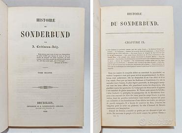 HISTOIRE DE SONDERBUND - CRETINAU-JOLY J. -1850