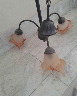 lampadario in ferro battuto