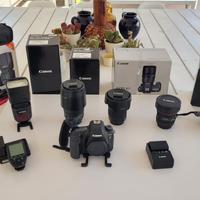 Set Canon, Obiettivo, Fisheye, Flash Godox
