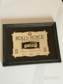 Specchio pubblicitario vintage Rolls-Royce London 