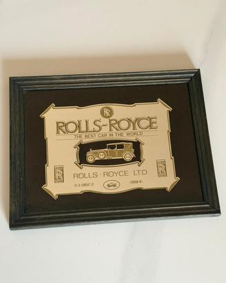 Specchio pubblicitario vintage Rolls-Royce London 