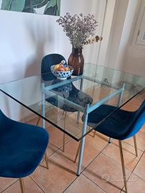 tavolo design cristallo rettangolare