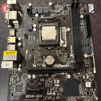 Schema madre B85M-HDS + cpu + ram