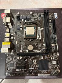 Schema madre B85M-HDS + cpu + ram